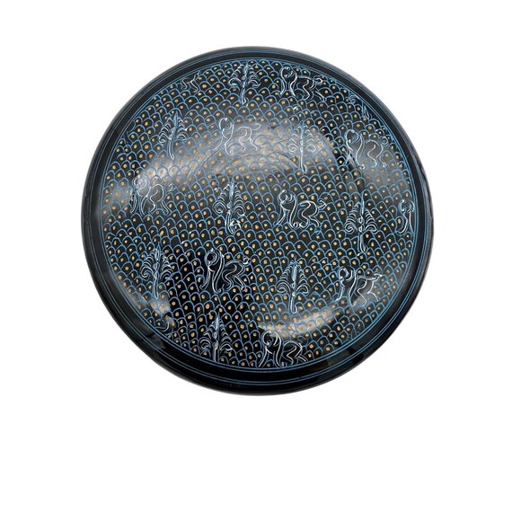 Handcrafted Black Lacquerware Six Drink Coasters & Storage Box Set 4" - Picture 5 of 8